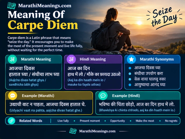 carpe diem meaning in marathi