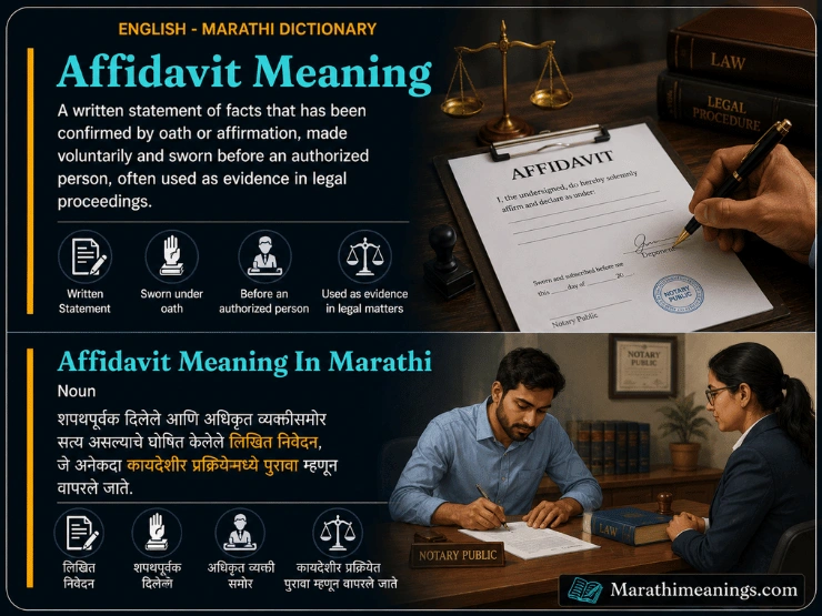 Affidavit Meaning In Marathi