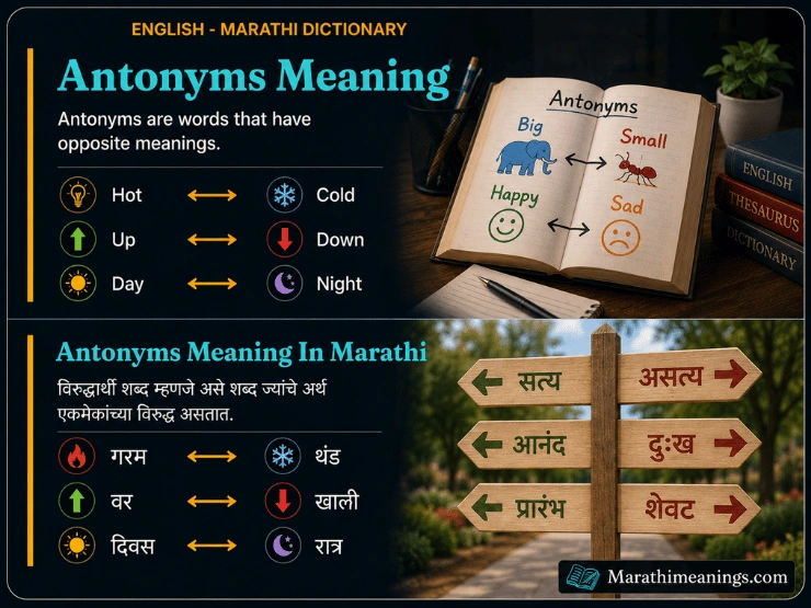 Antonyms Meaning In Marathi