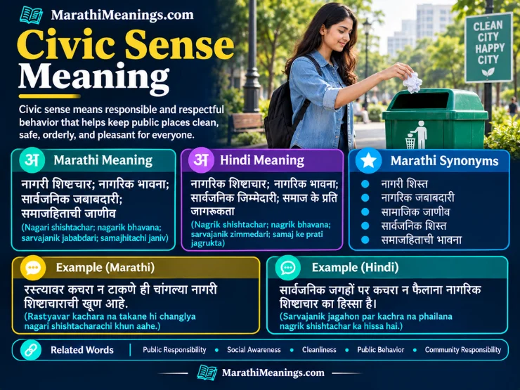 Civic Sense Meaning In Marathi