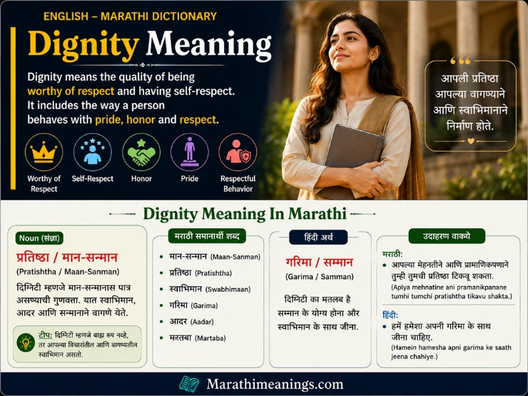 Dignity Meaning In Marathi