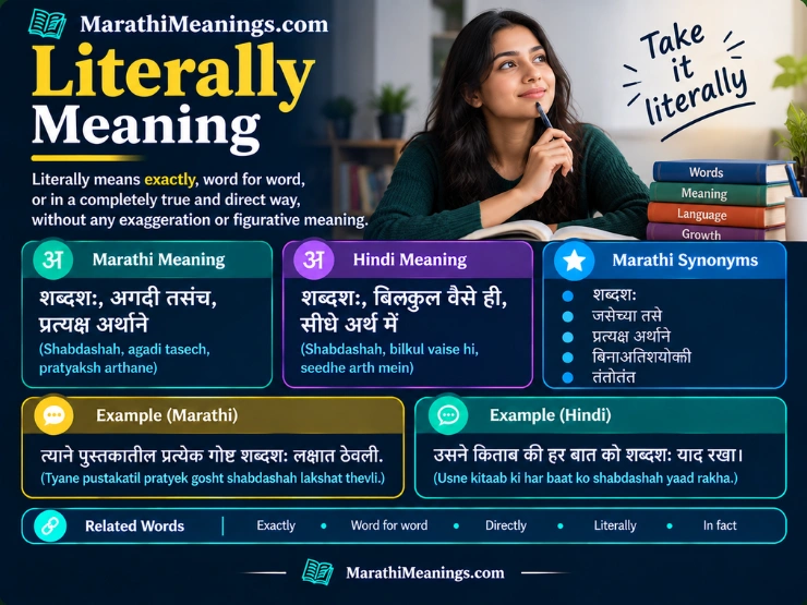 Literally Meaning In Marathi