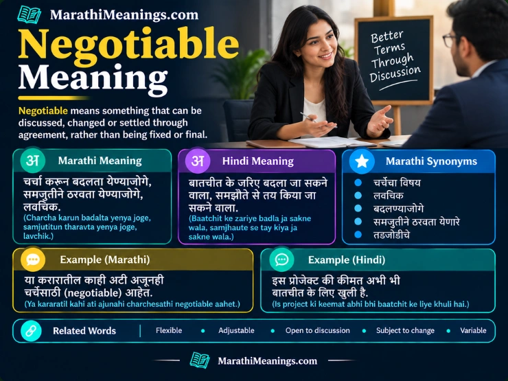 Negotiable Meaning In Marathi