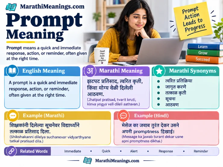 Prompt Meaning In Marathi