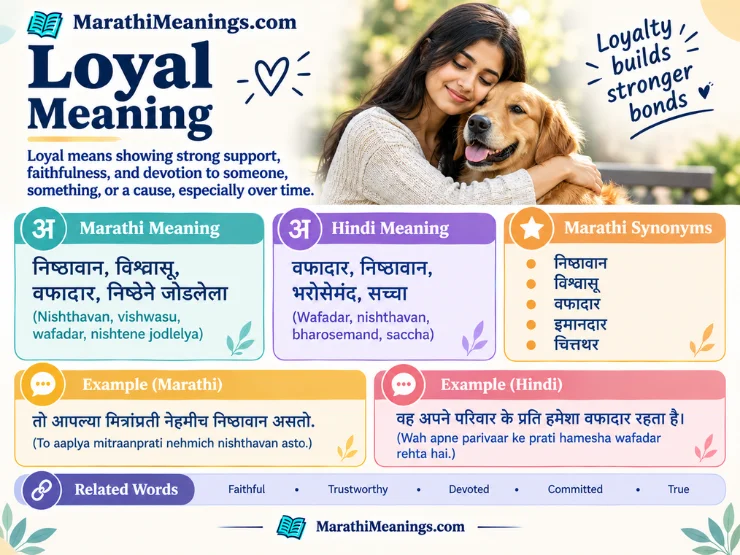 loyal meaning in marathi