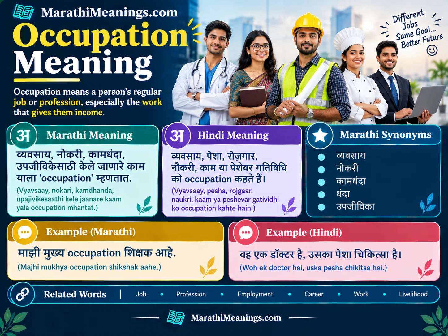 Occupation Meaning In Marathi